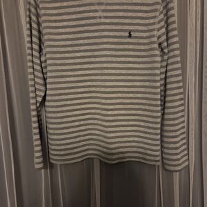 Polo by Ralph Lauren Gray Striped Hoodie
